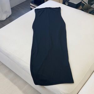 Black Slinky Tube Midi Length Dress